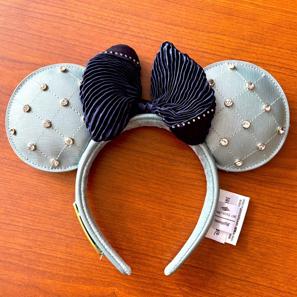 Loungefly Blue and Black Minnie Mouse Ears Headband